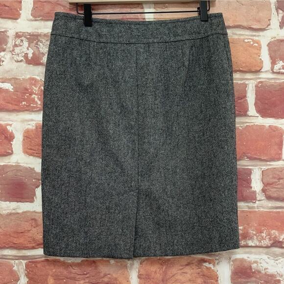 The Limited Skirt Women's Size 6 Gray Wool Blend Career Work Office Zip Up - Picture 3 of 8